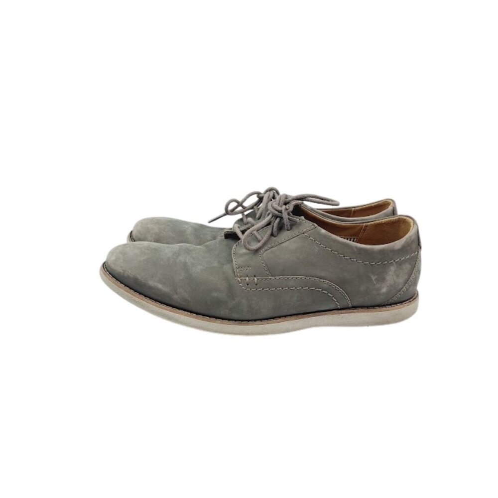 Clarks Men's Olive Green Raharto Plain Leather Lace Up Dress Oxford Shoes 8.5
